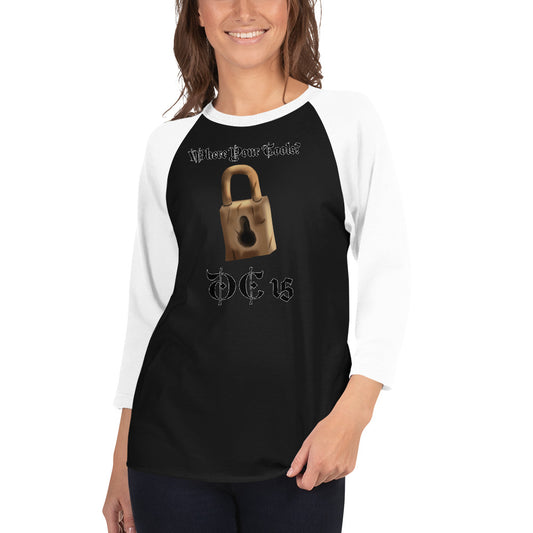 Where your Tools? 3/4 sleeve raglan shirt