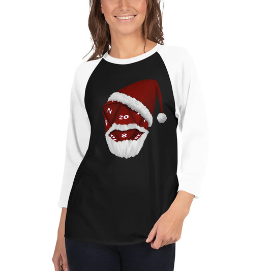 Santa Dice 3/4 sleeve raglan shirt