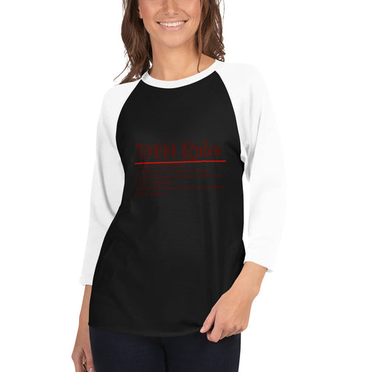 DM Rules 3/4 sleeve raglan shirt