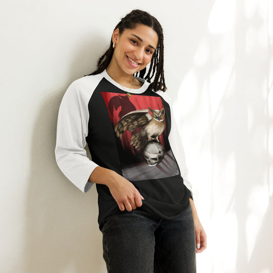 Death by Owl 3/4 sleeve raglan shirt