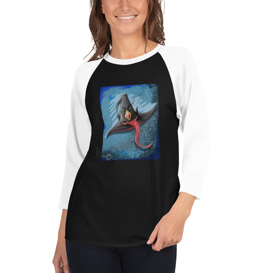 Charlie the Mimic 3/4 sleeve raglan shirt