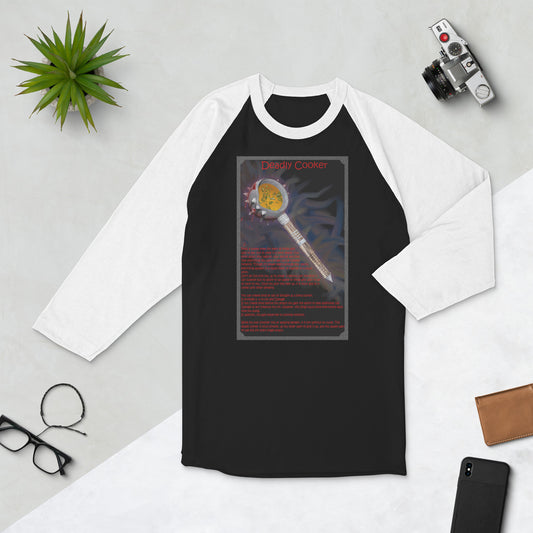 Deadly Cooker 3/4 sleeve raglan shirt