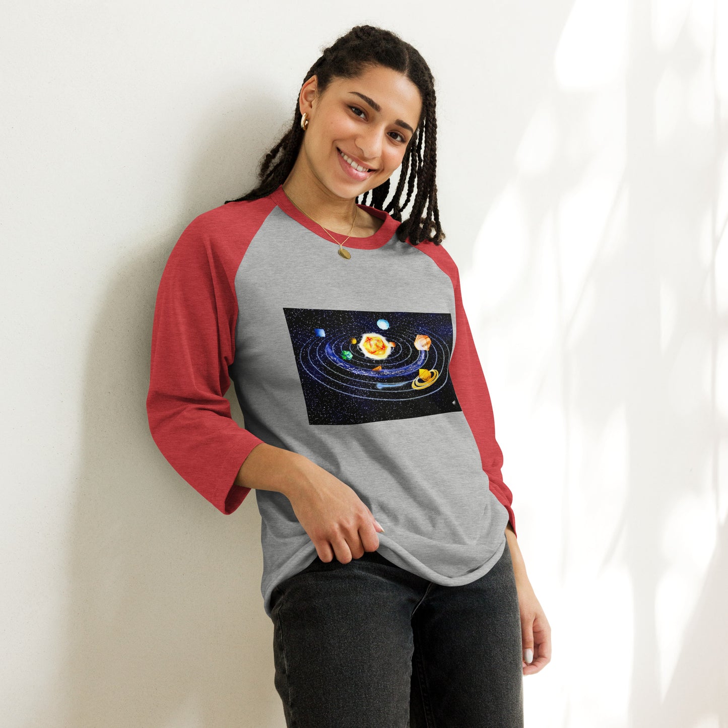Dice Universe 3/4 sleeve raglan shirt