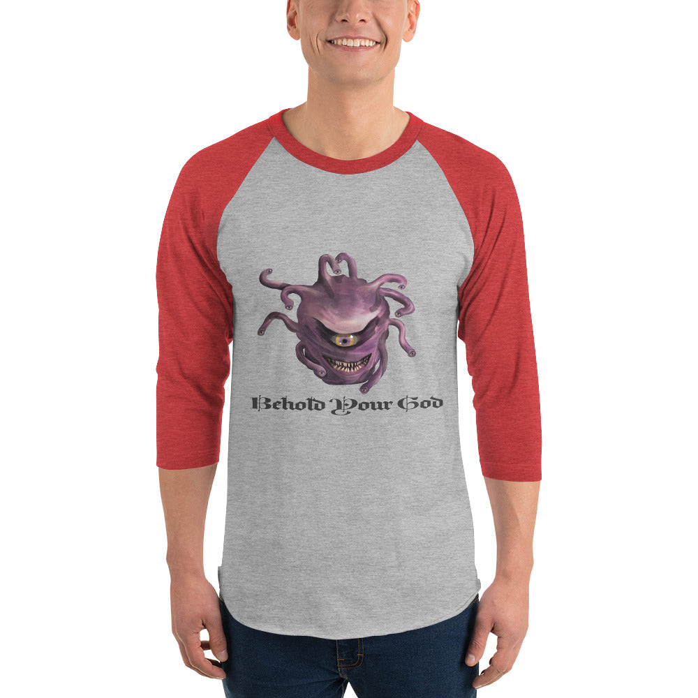 Behold Your God 3/4 sleeve raglan shirt