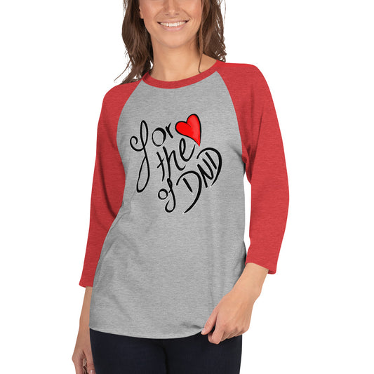 For the Love of DND 3/4 sleeve raglan shirt