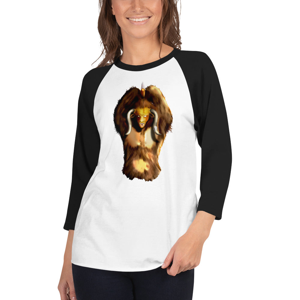Raging Minotaur 3/4 sleeve raglan shirt
