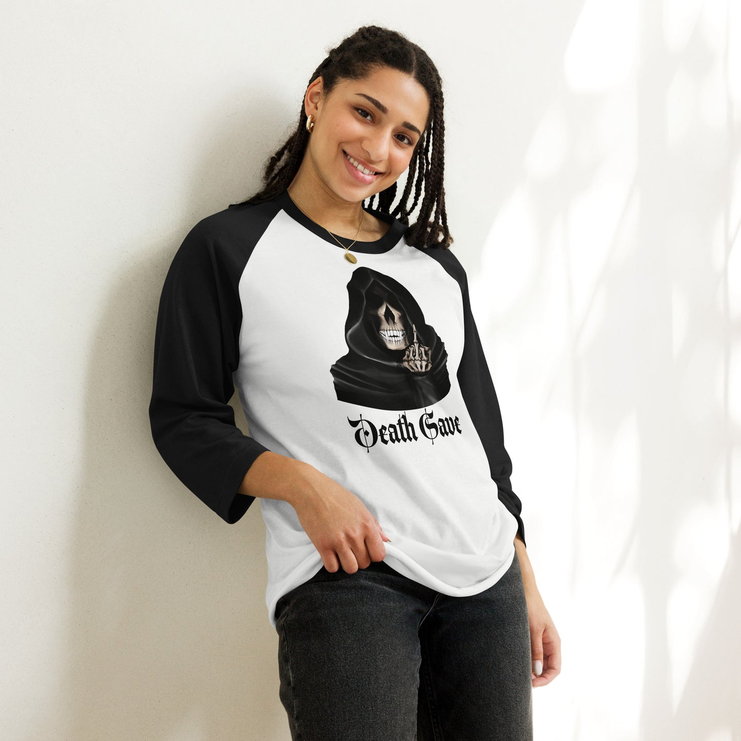F_You Death Save 3/4 sleeve raglan shirt