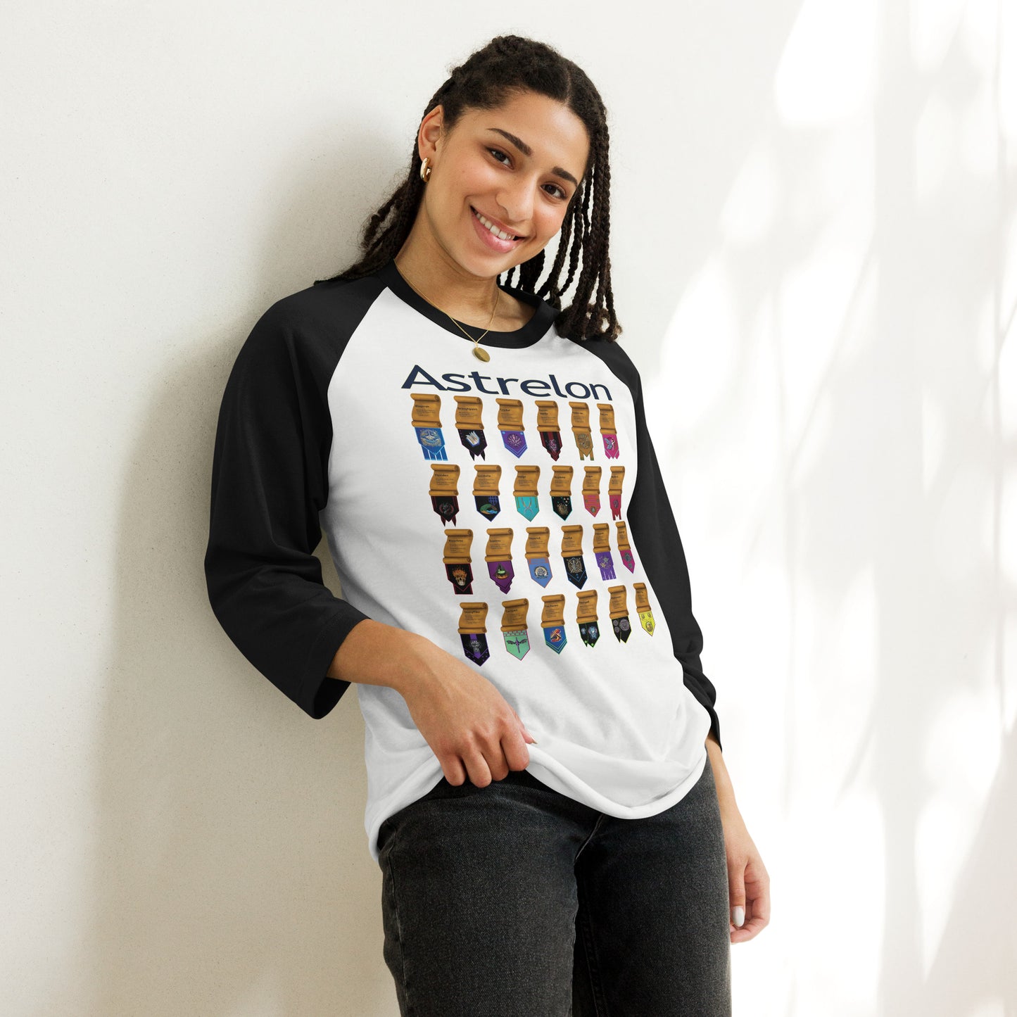 Astrelon Kingdoms 3/4 sleeve raglan shirt