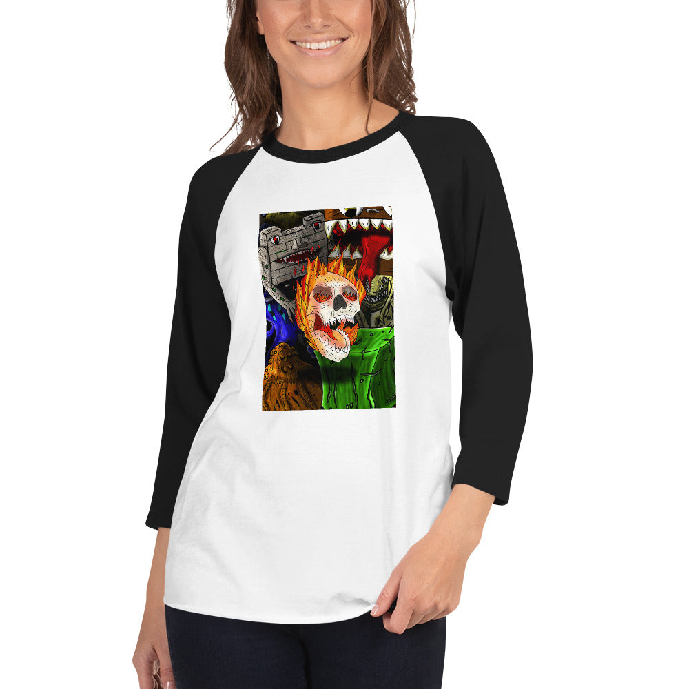 Classic Monster Collection 3/4 sleeve raglan shirt