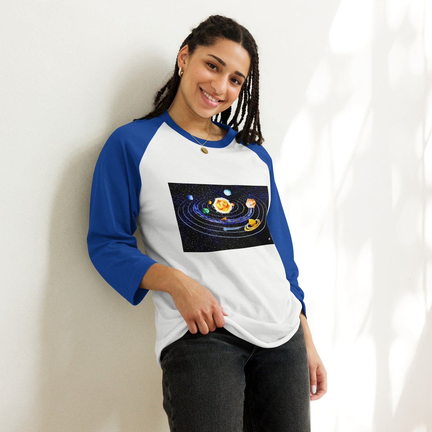 Dice Universe 3/4 sleeve raglan shirt