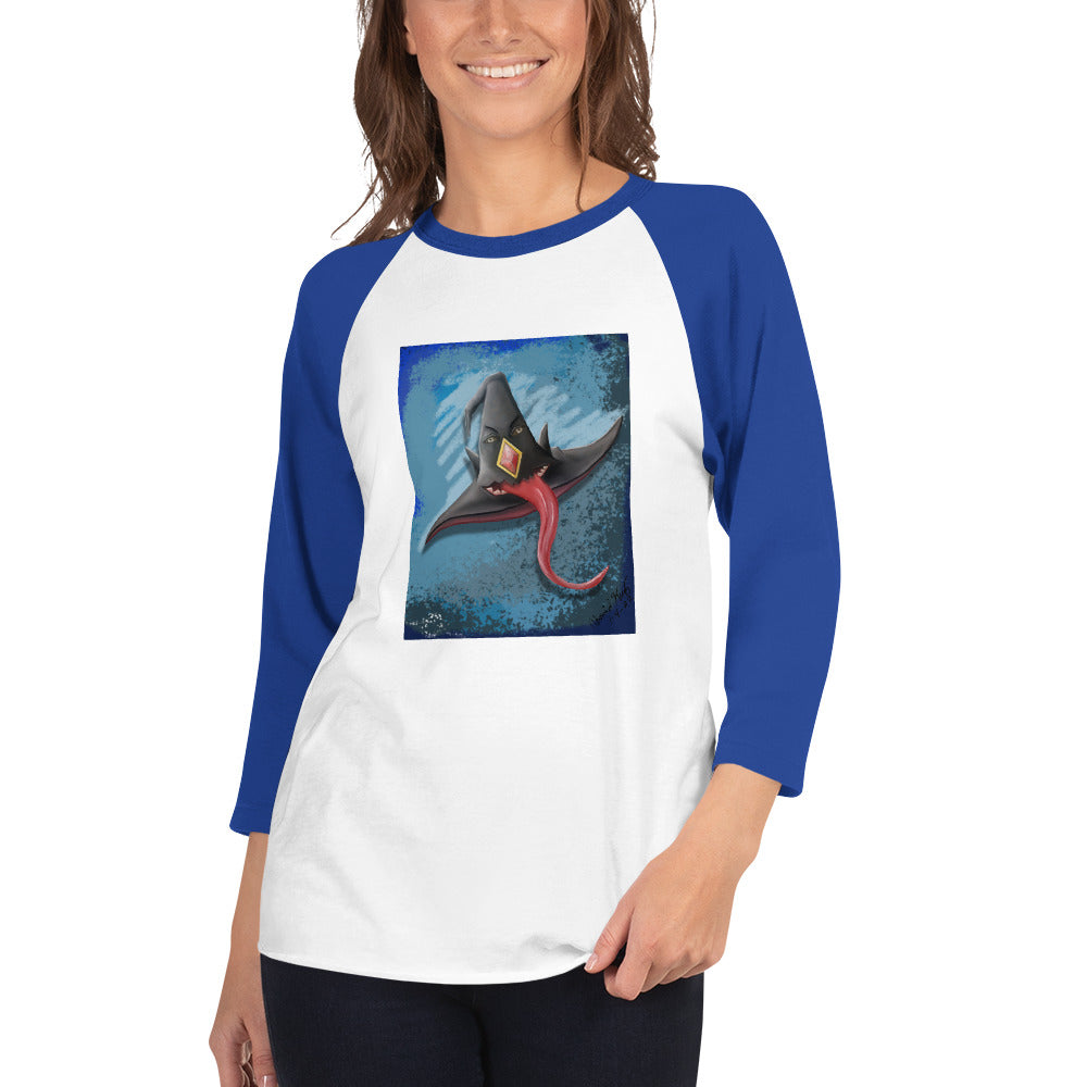 Charlie the Mimic 3/4 sleeve raglan shirt