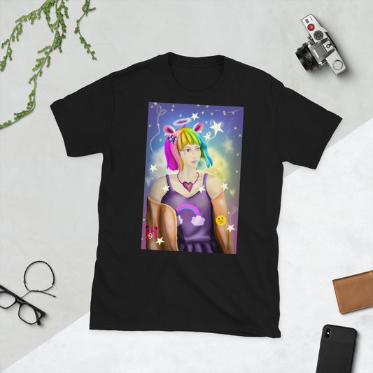 Bunny Bear Character Short-Sleeve Unisex T-Shirt