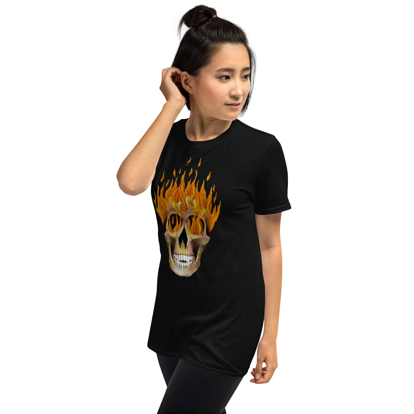 Flaming Skull Short-Sleeve Unisex T-Shirt