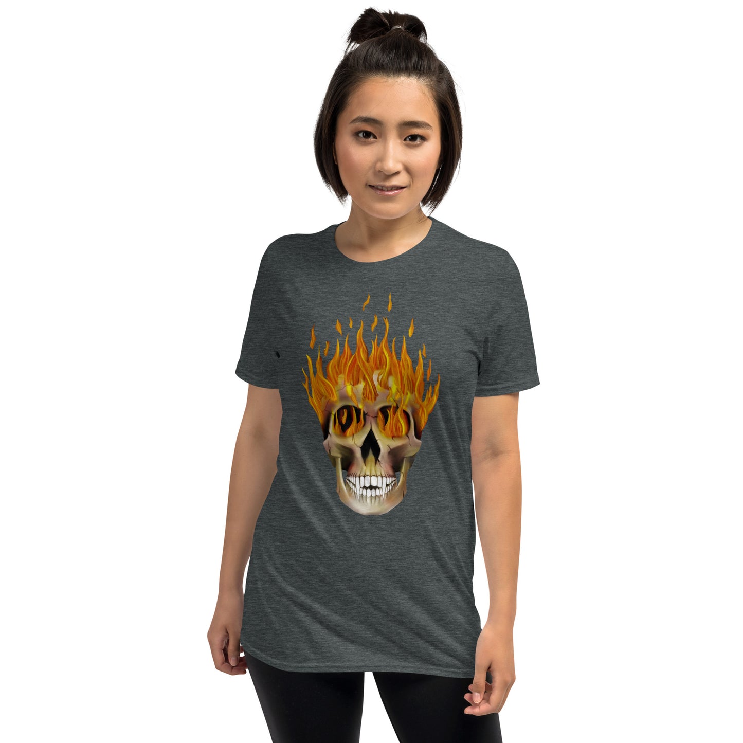 Flaming Skull Short-Sleeve Unisex T-Shirt