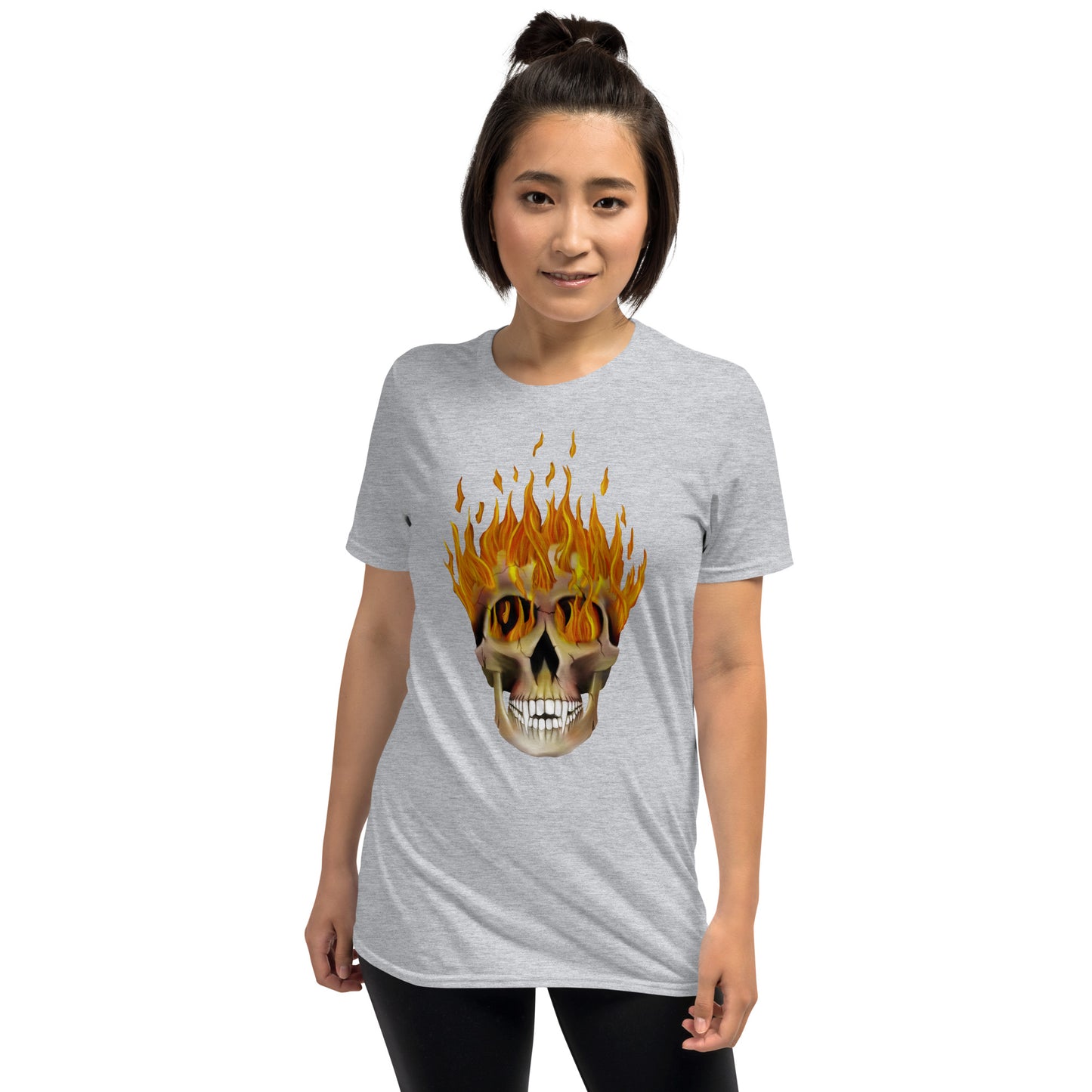 Flaming Skull Short-Sleeve Unisex T-Shirt