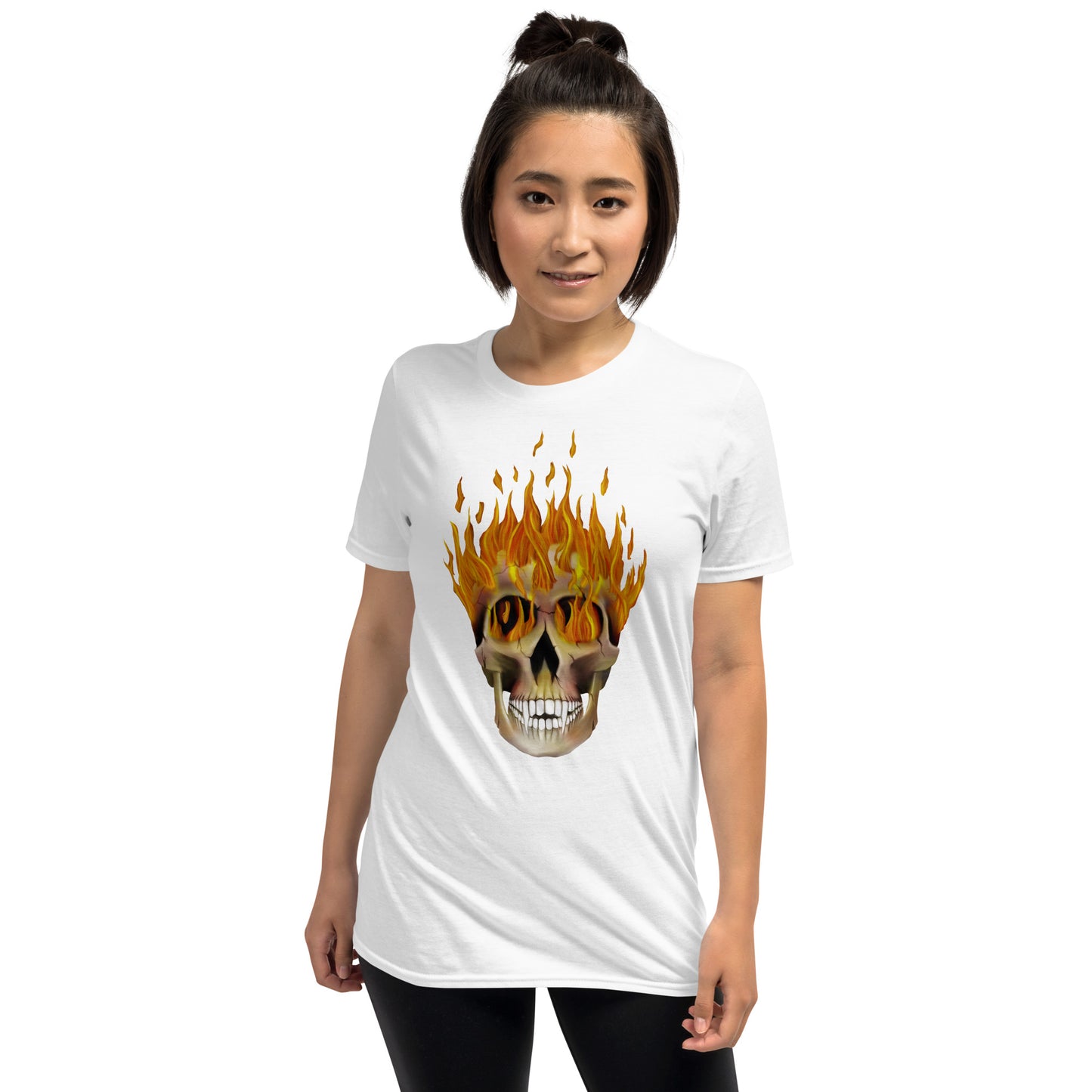 Flaming Skull Short-Sleeve Unisex T-Shirt