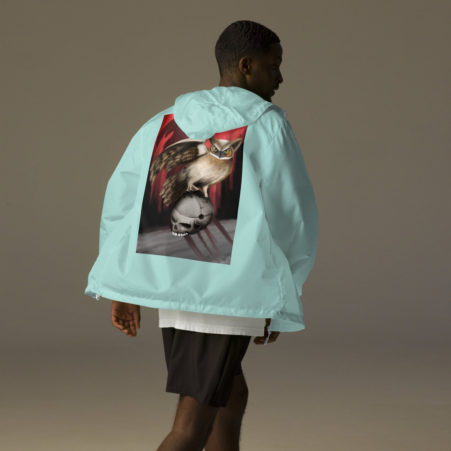 Death by OwlUnisex lightweight zip up windbreaker