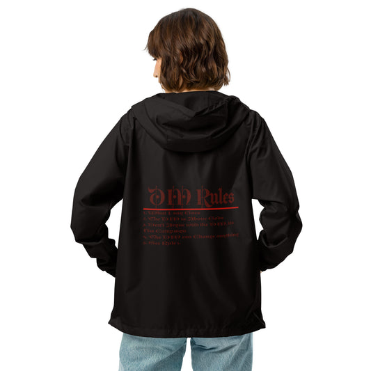 DM Rules Unisex lightweight zip up windbreaker