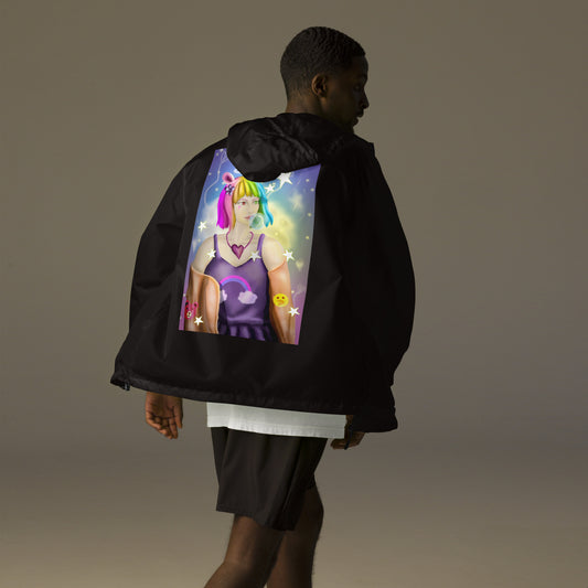 Bunny Bear Character Unisex lightweight zip up windbreaker
