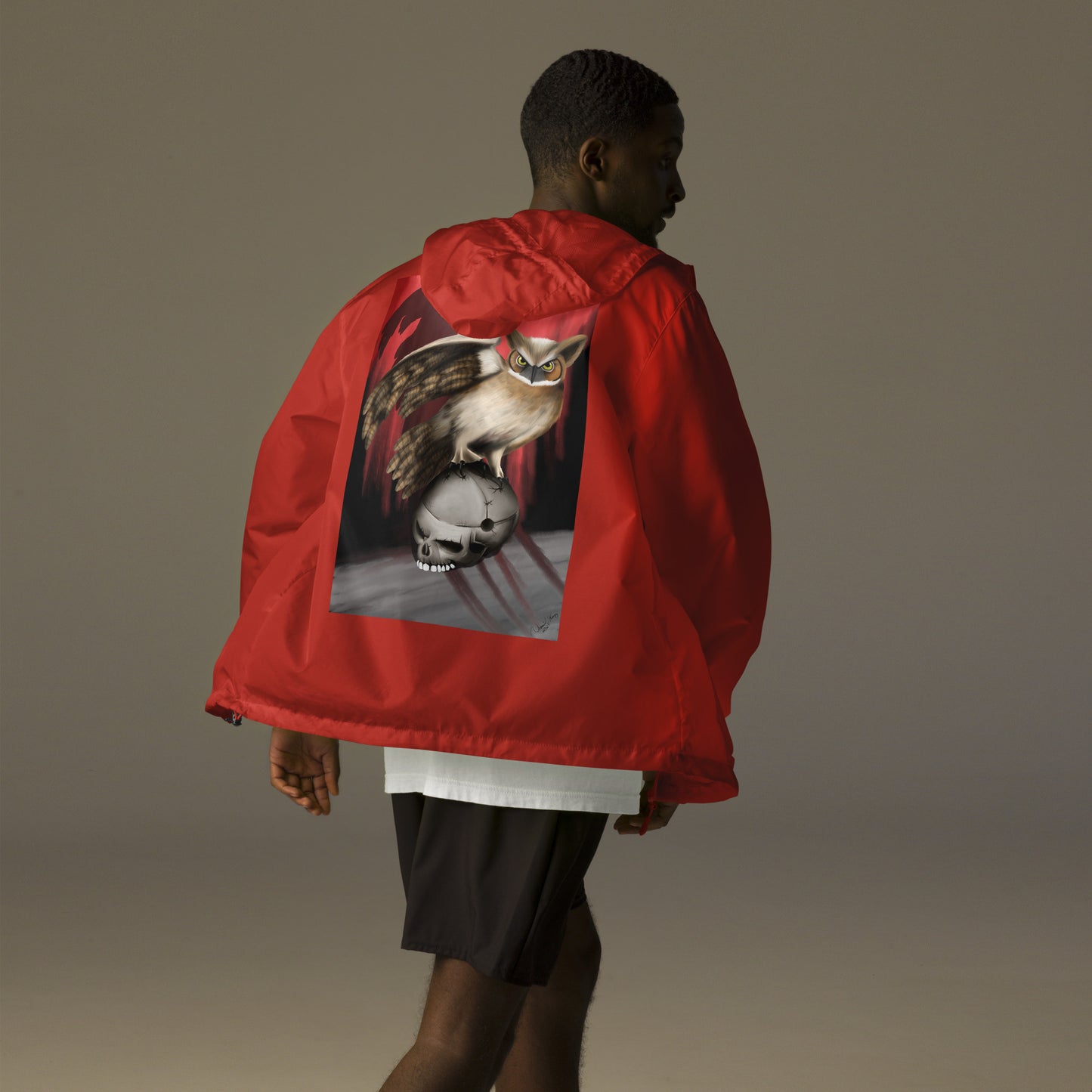 Death by OwlUnisex lightweight zip up windbreaker