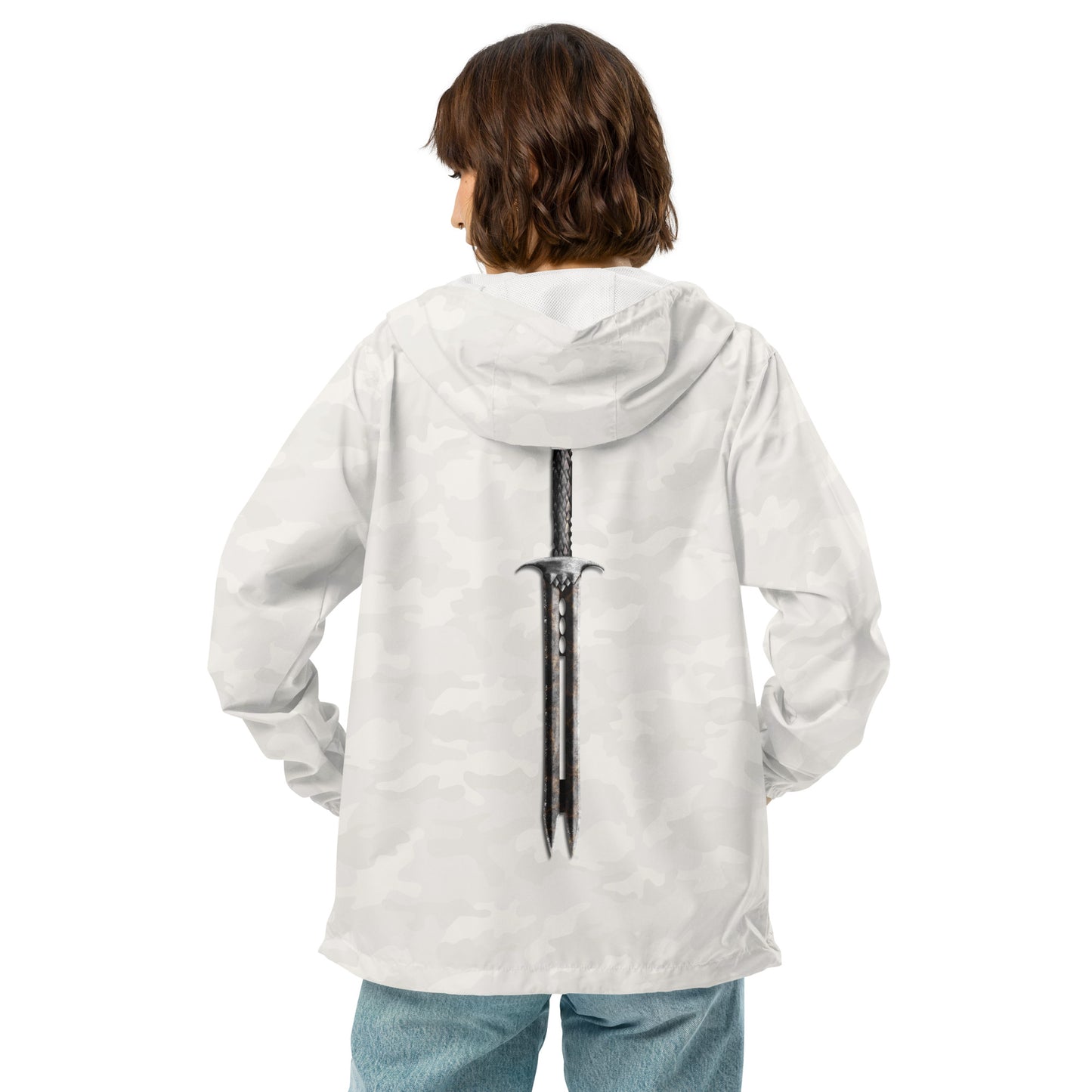 Double Blade Greatsword Unisex lightweight zip up windbreaker