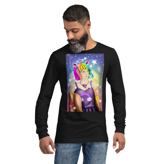 Bunny Bear Character Bunny Bear Character Unisex Long Sleeve Tee