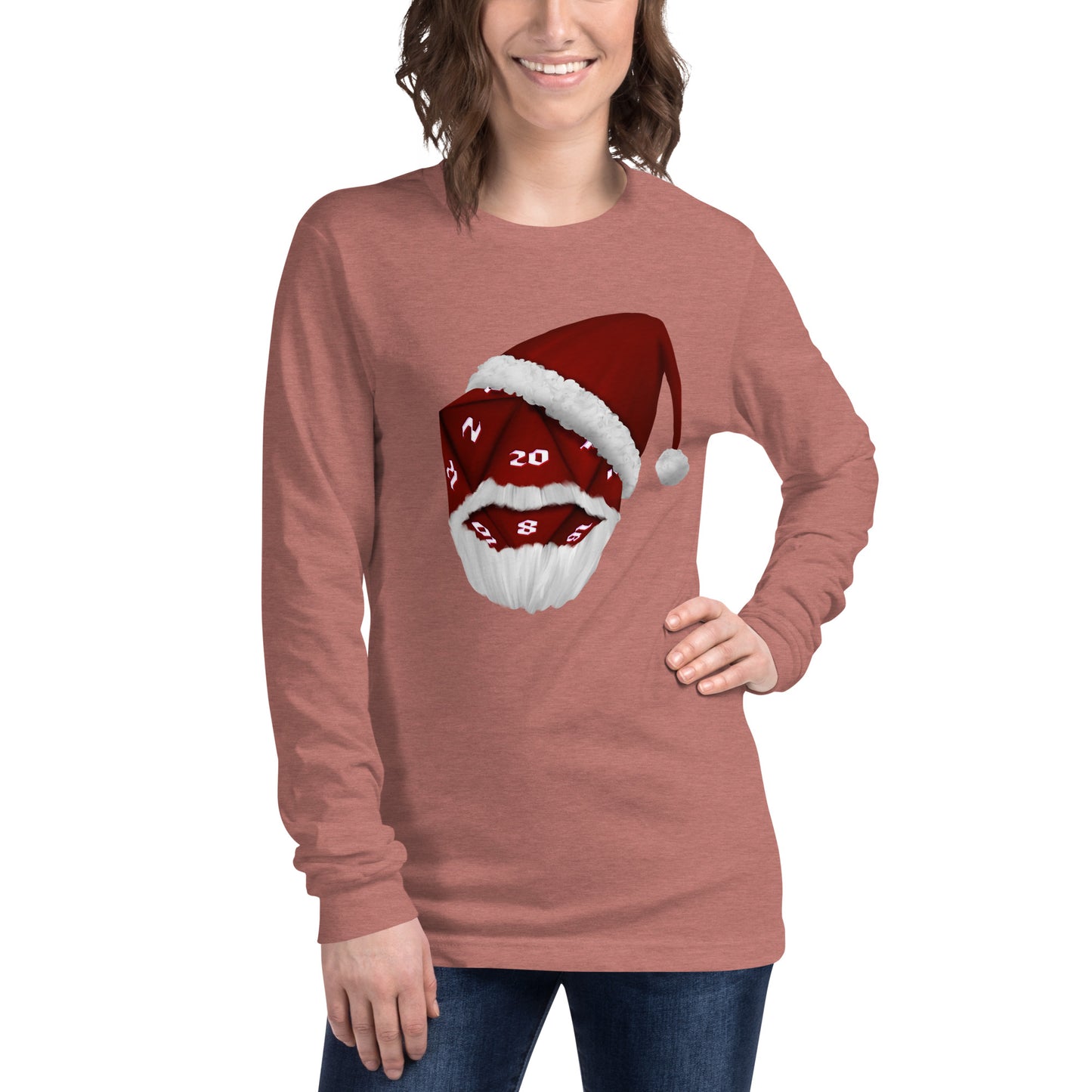 D20 Santa Naturally Unisex Long Sleeve Tee