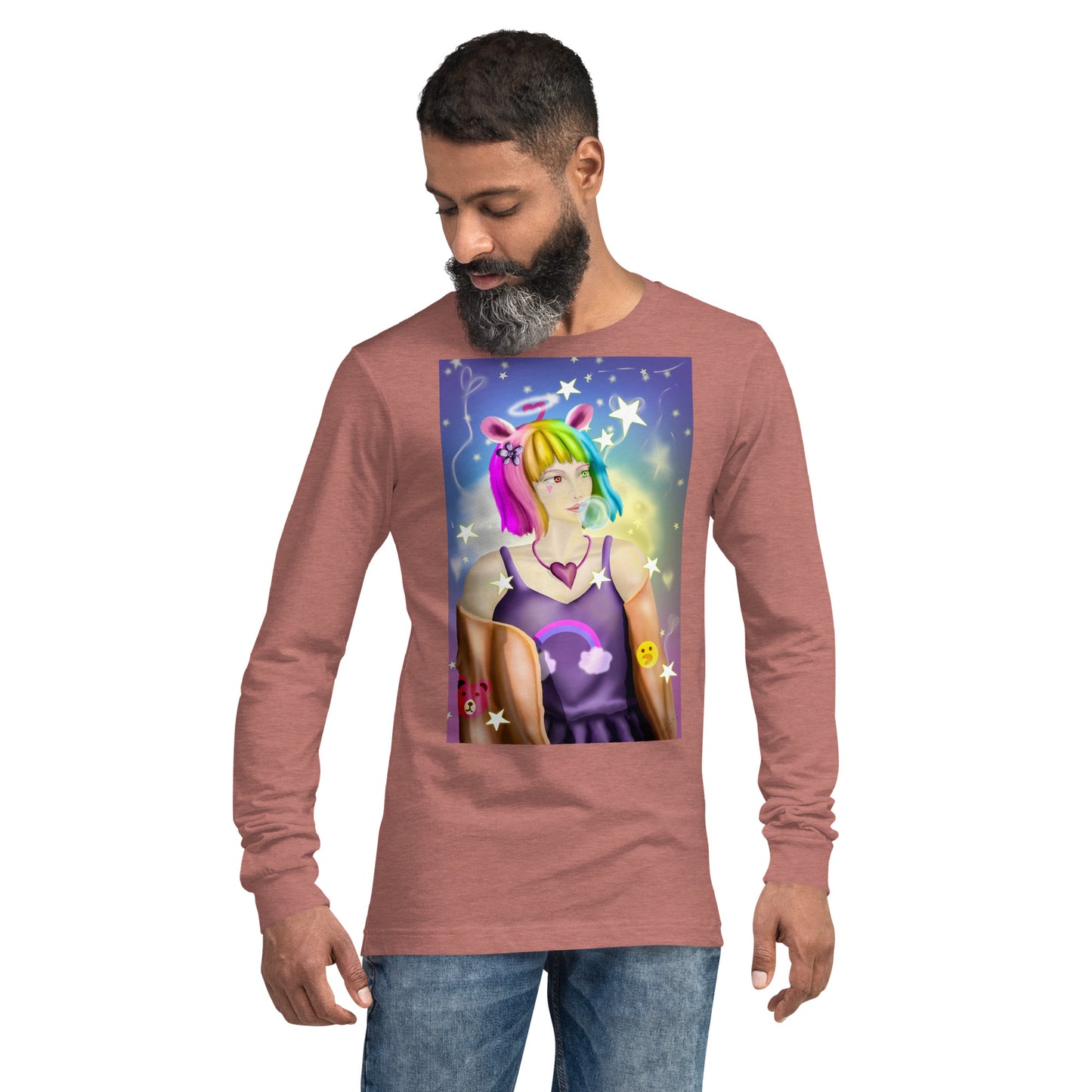 Bunny Bear Character Bunny Bear Character Unisex Long Sleeve Tee