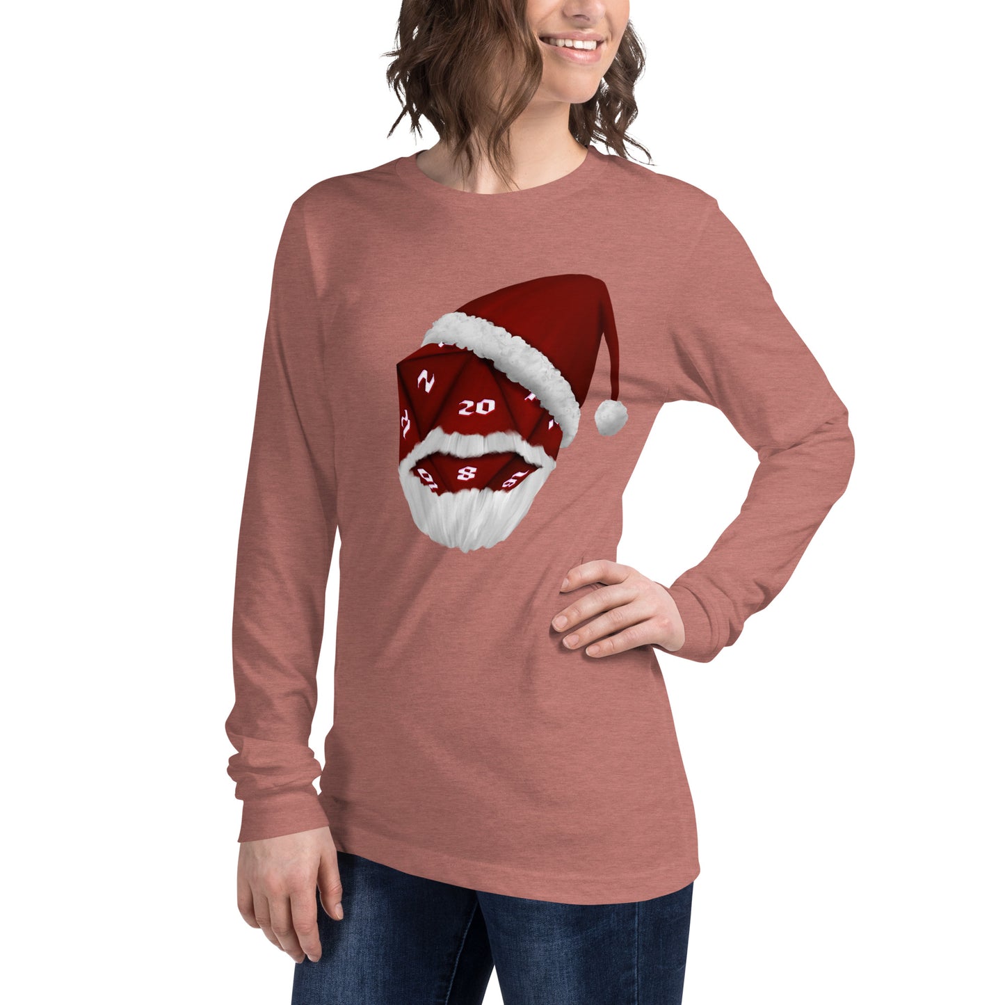 D20 Santa Naturally Unisex Long Sleeve Tee