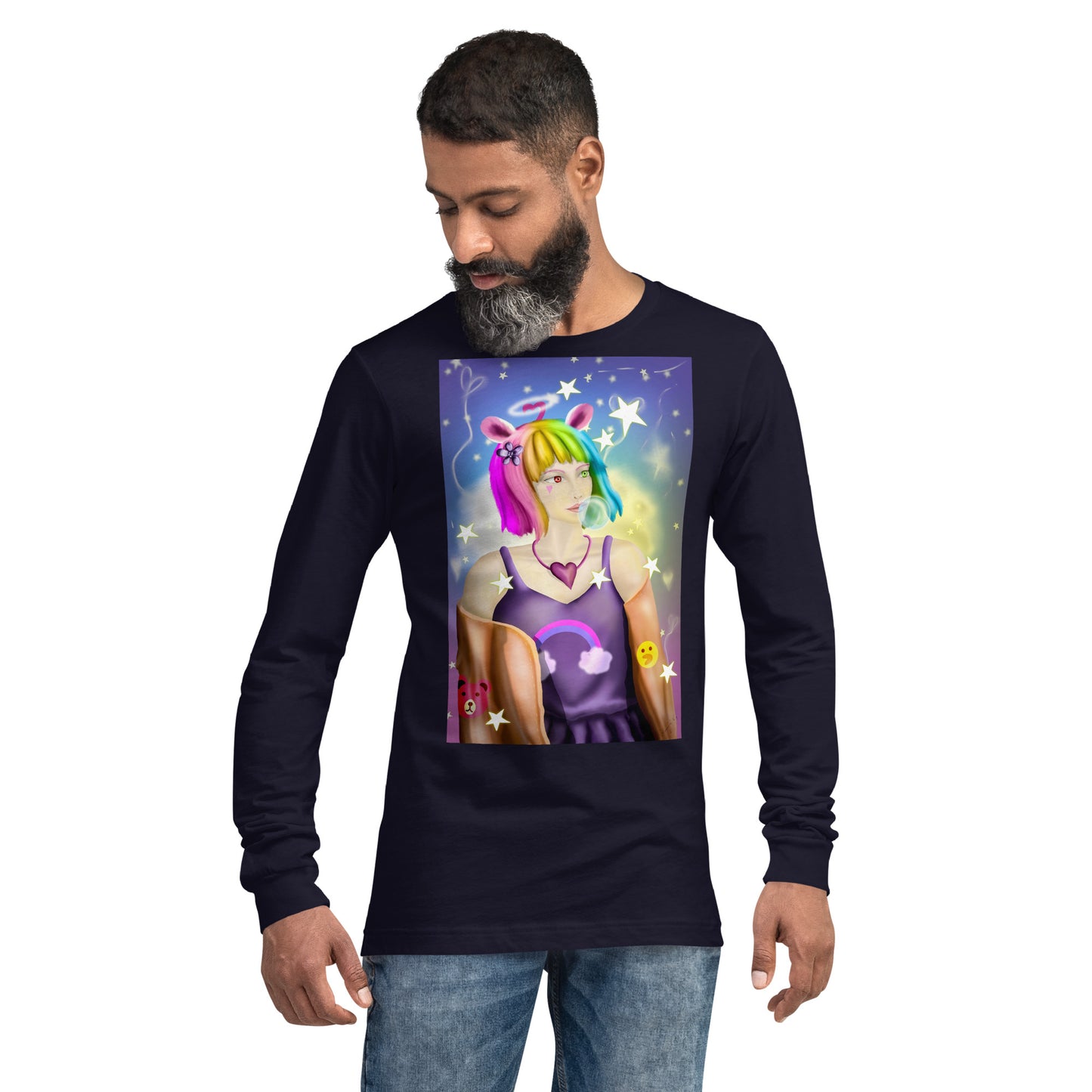 Bunny Bear Character Bunny Bear Character Unisex Long Sleeve Tee