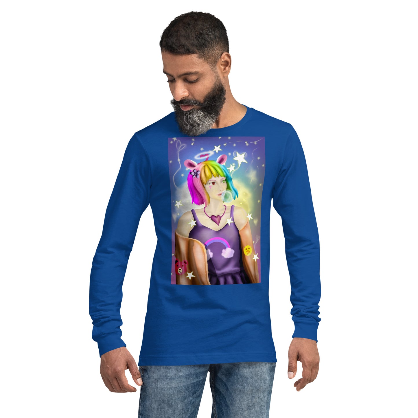 Bunny Bear Character Bunny Bear Character Unisex Long Sleeve Tee