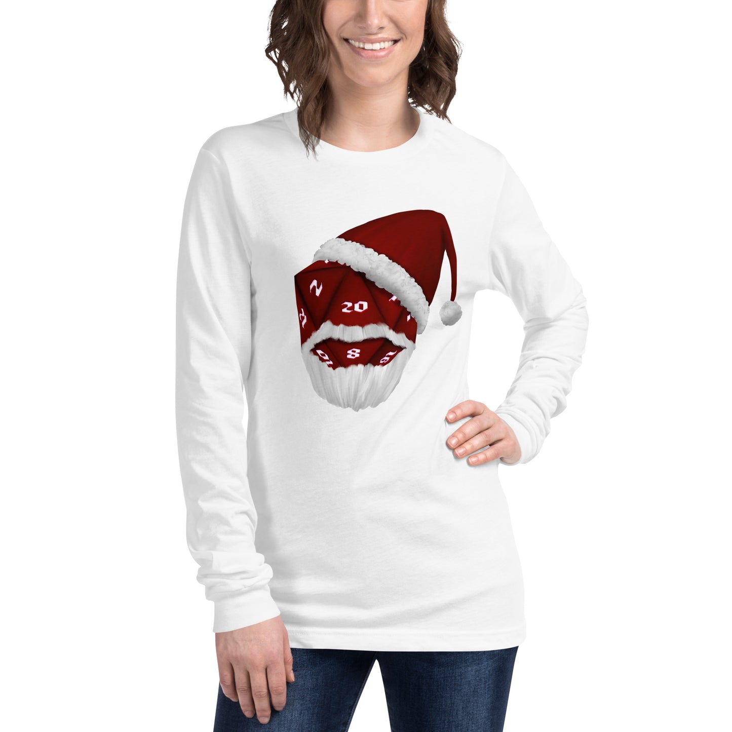 D20 Santa Naturally Unisex Long Sleeve Tee