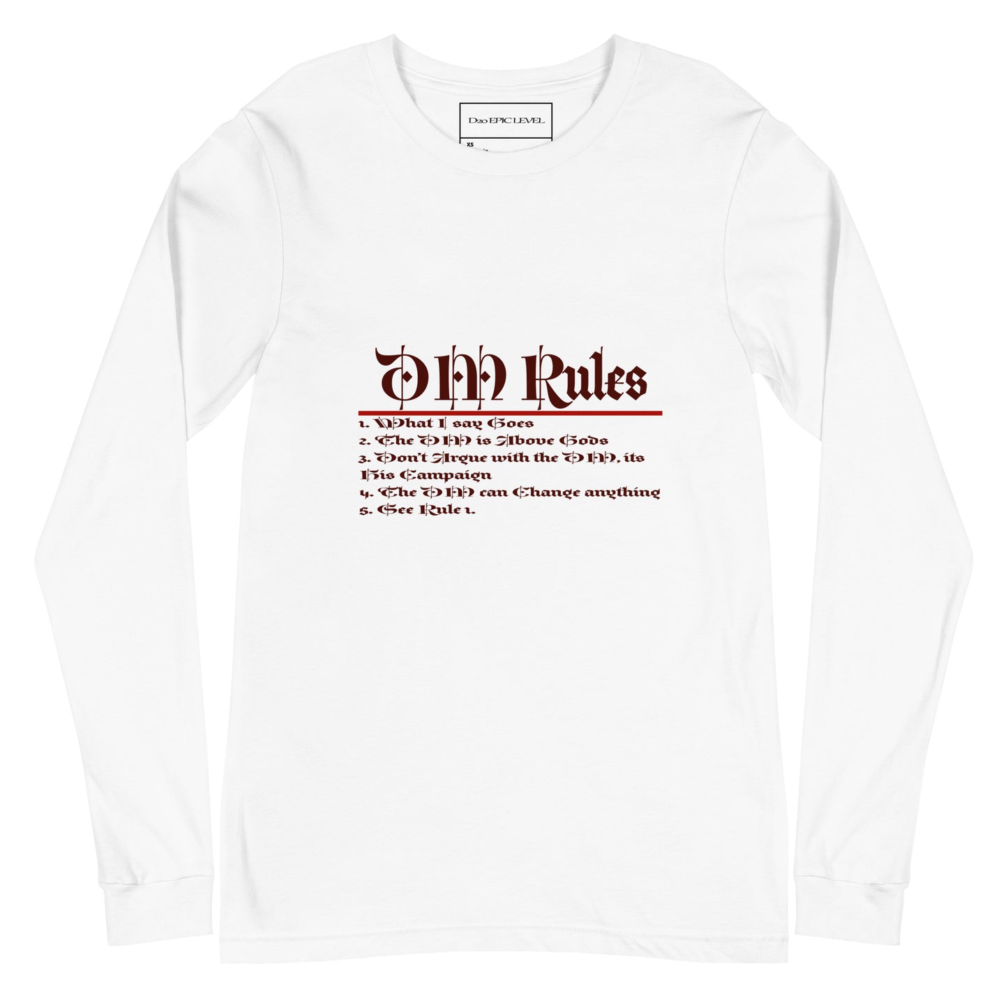 DM Rules Unisex Long Sleeve Tee