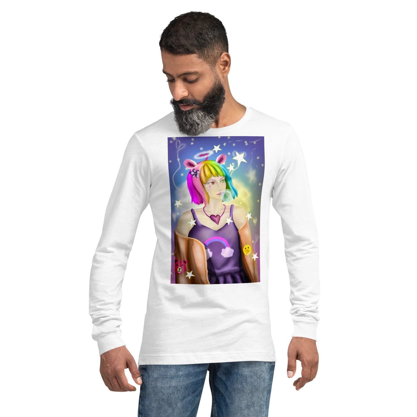 Bunny Bear Character Bunny Bear Character Unisex Long Sleeve Tee