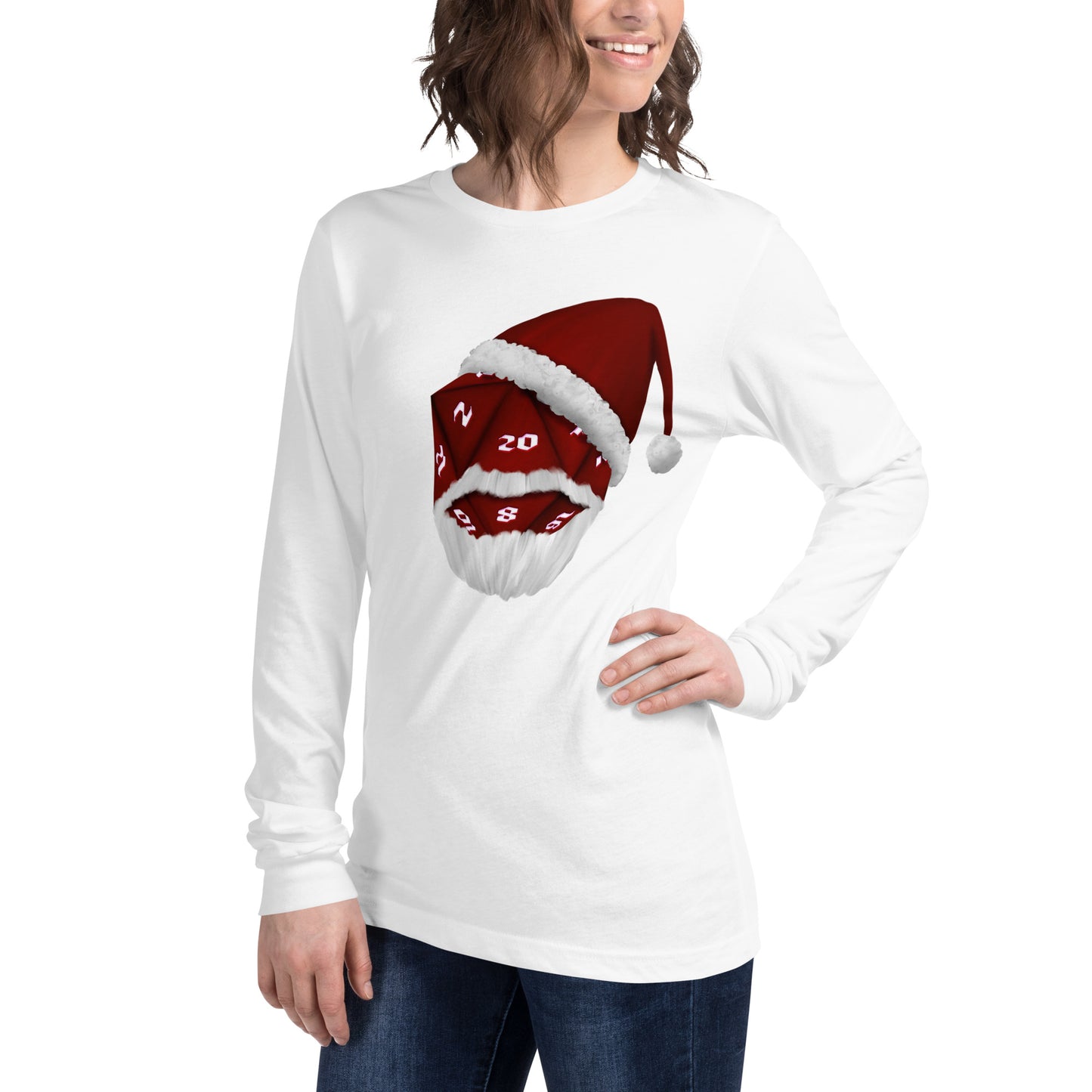 D20 Santa Naturally Unisex Long Sleeve Tee