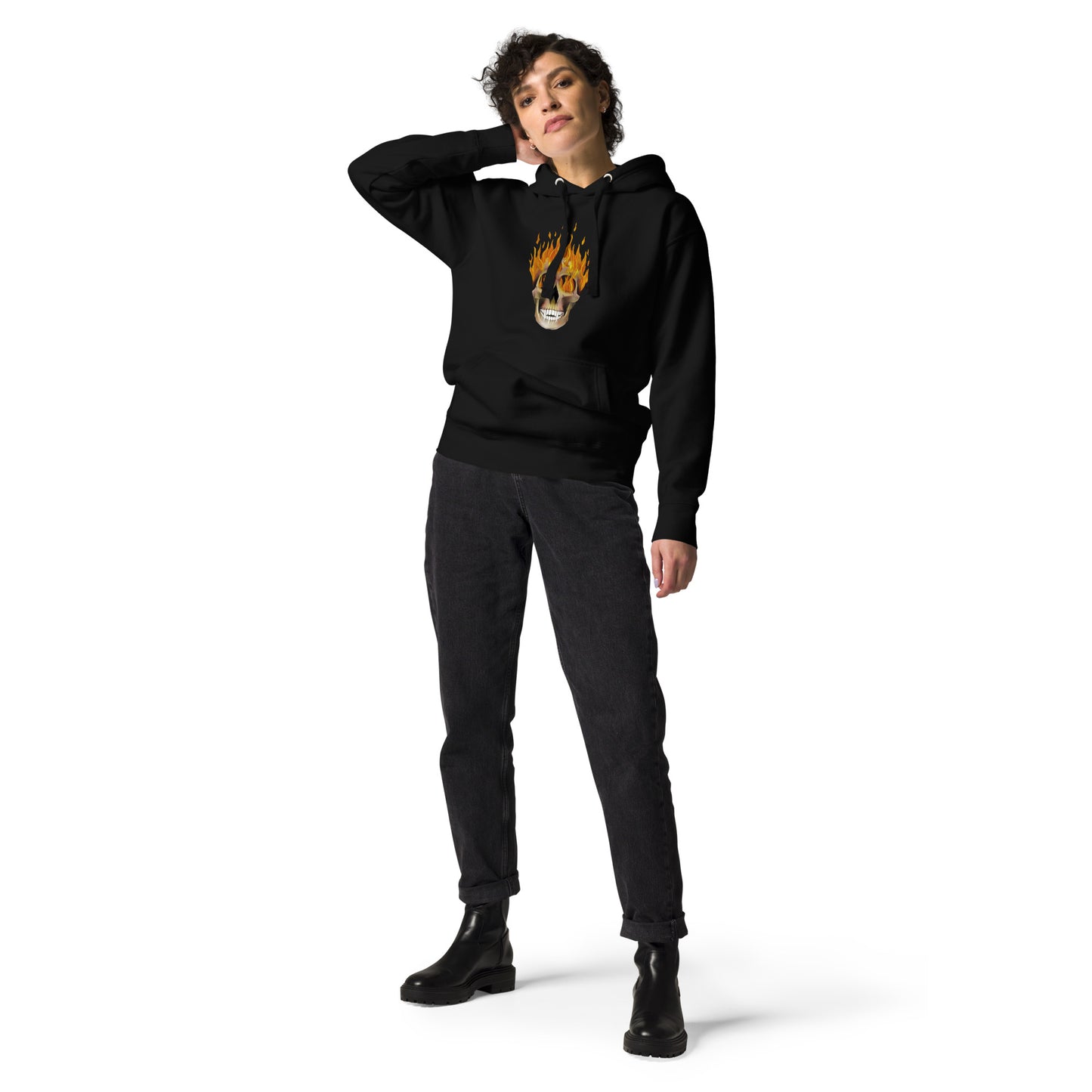 Flaming Skull Unisex Hoodie