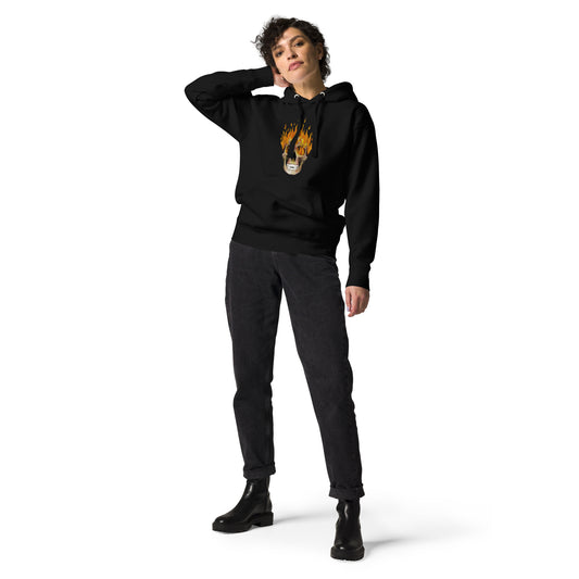 Flaming Skull Unisex Hoodie