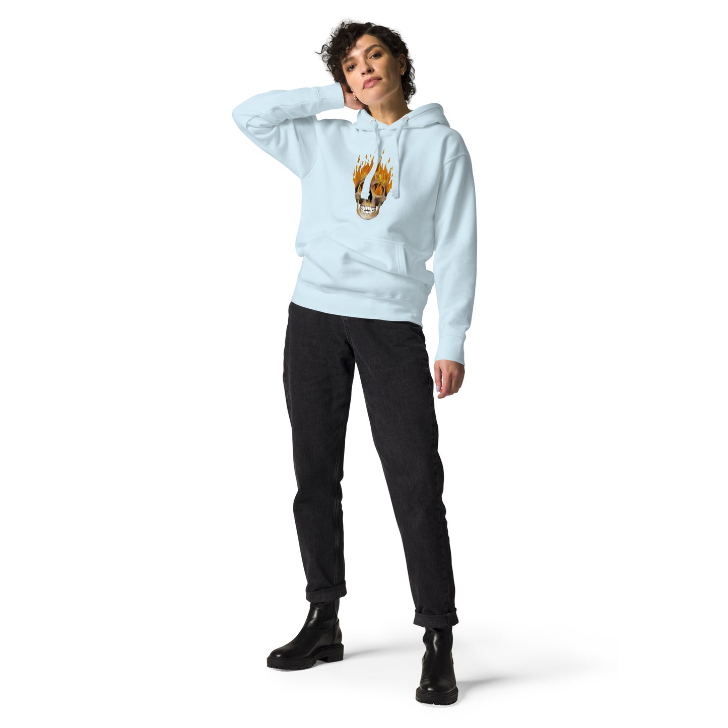 Flaming Skull Unisex Hoodie