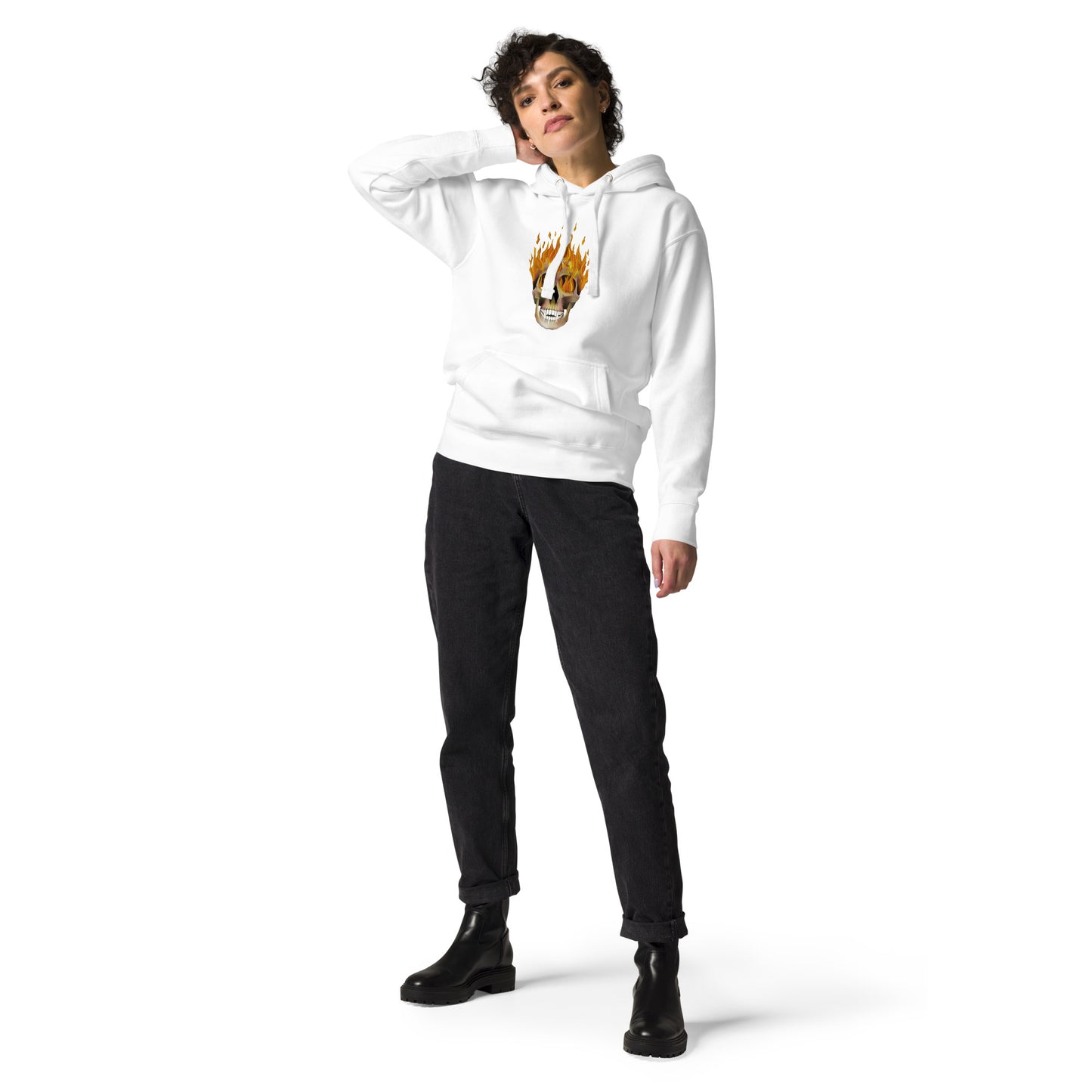 Flaming Skull Unisex Hoodie
