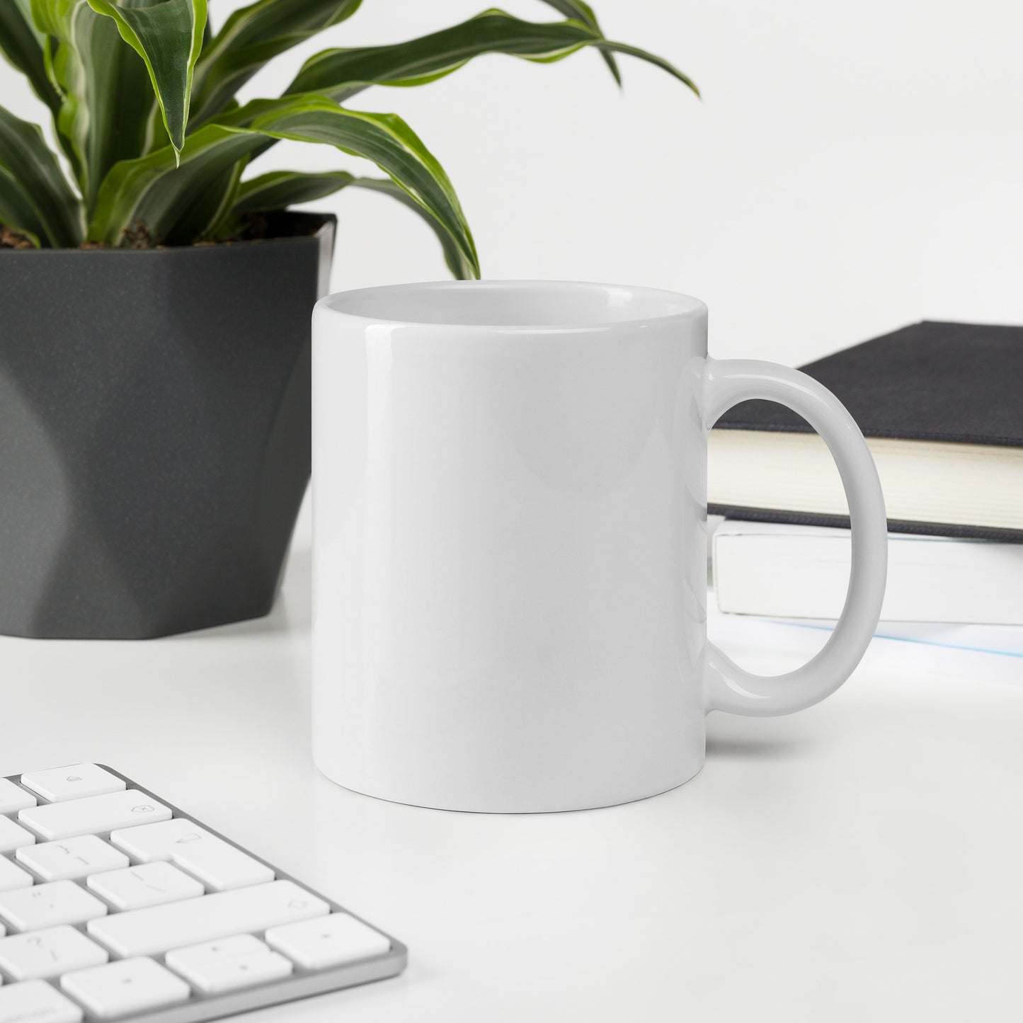 Death Owl White glossy mug
