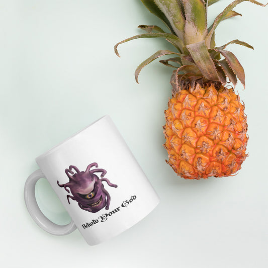 Behold Your God White glossy mug