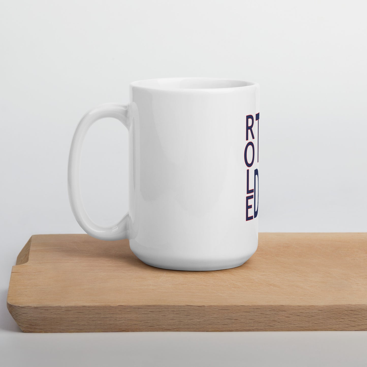 Role the Dice White glossy mug