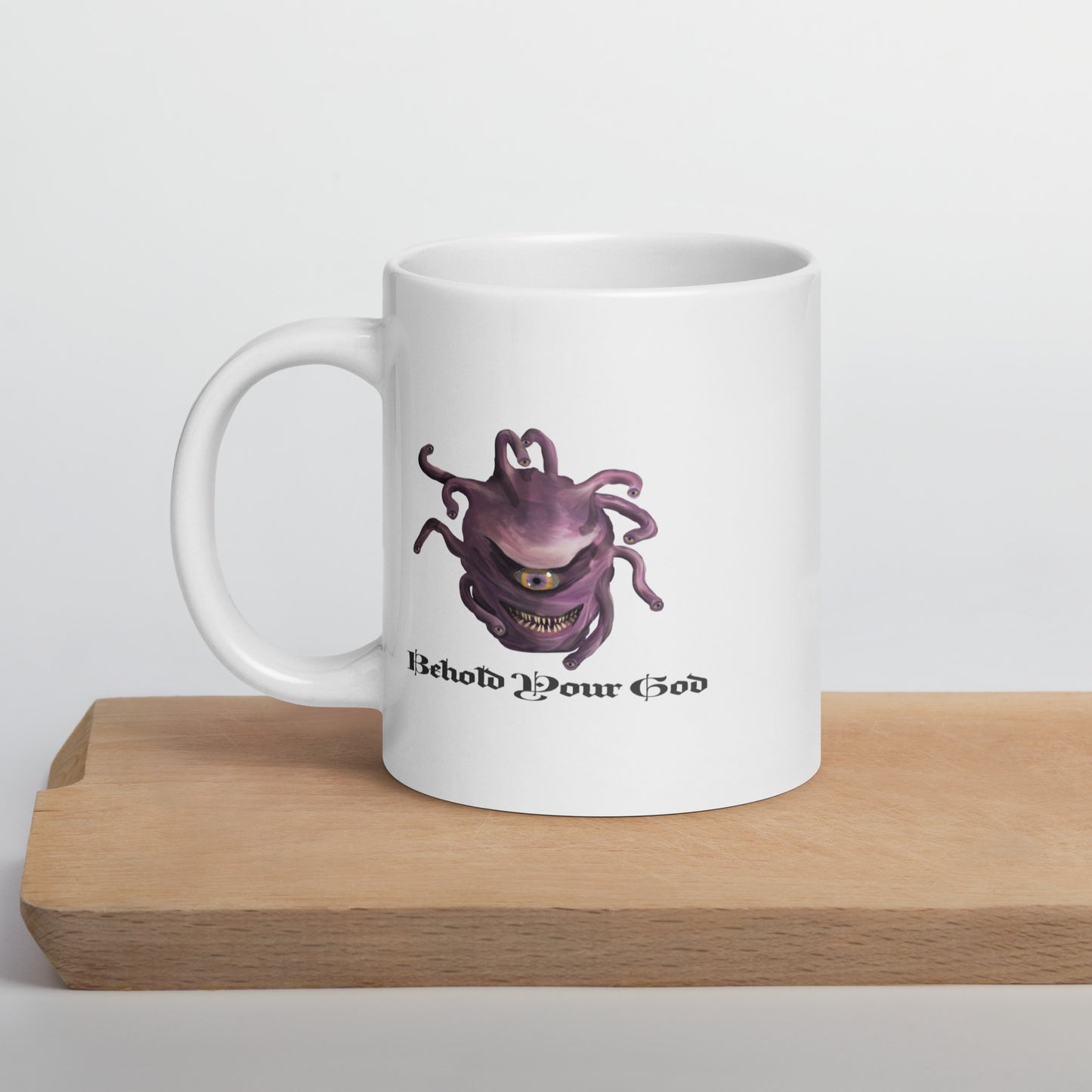 Behold Your God White glossy mug