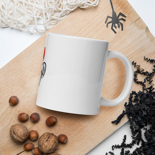 For the Love of DND White glossy mug