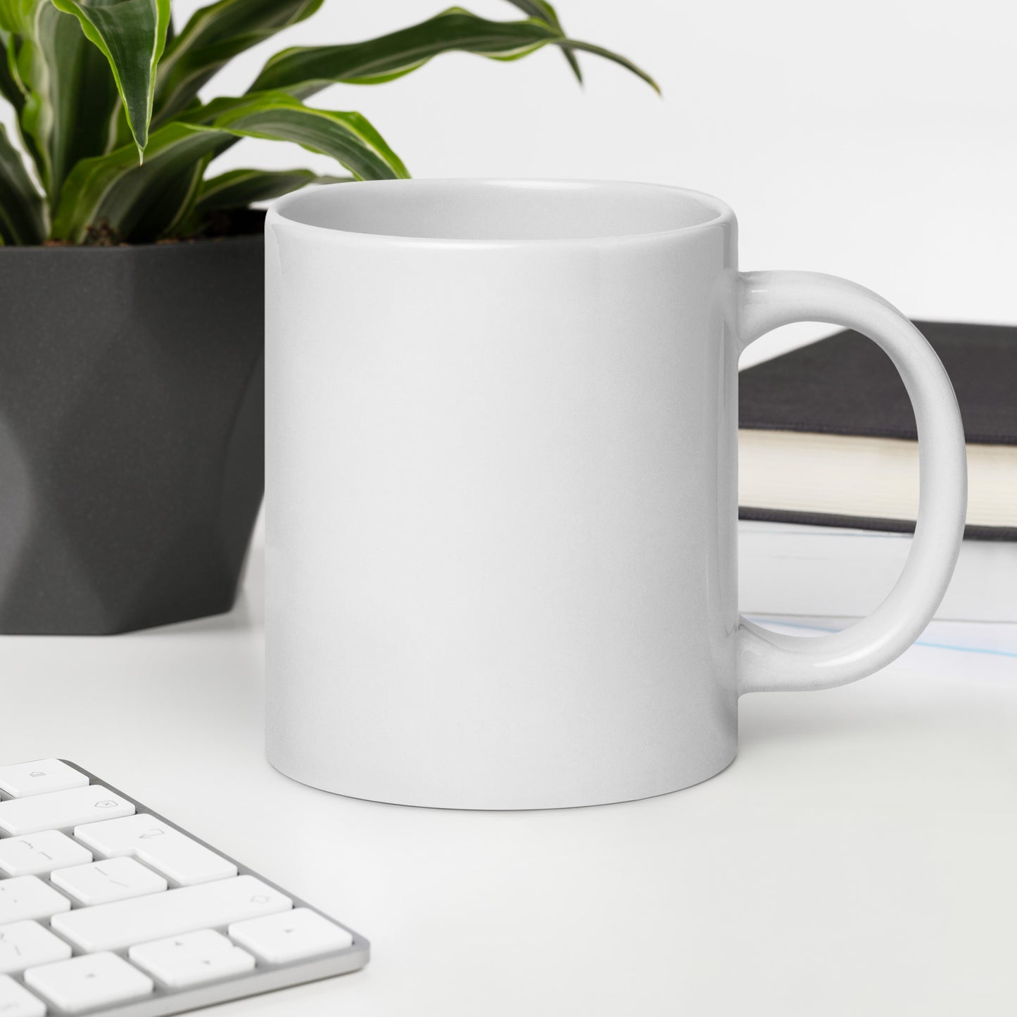 Death Owl White glossy mug
